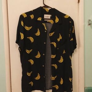 Banana button up shirt